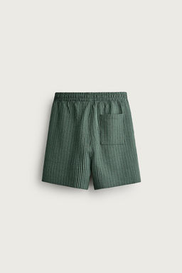 BERMUDA REGULAR FIT SEERSUCKER CONFORT / Verde - Zara фото 7