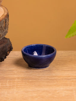 Соусник, 3.5×3.5×1.5 см, керамика, тёмно-синий