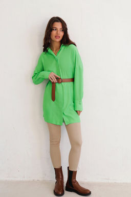 Базовая удлинённая рубашка свободного силуэта - Martichelli фото 56