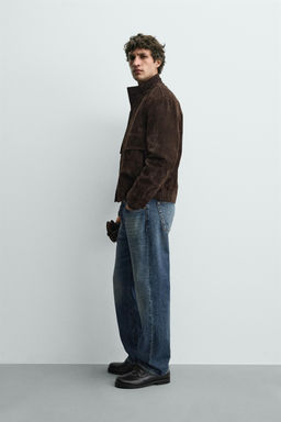 LEATHER SPLIT SUEDE JACKET - Zara фото 13