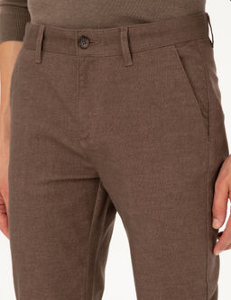 Kahverengi Slim Fit Kanvas Pantolon