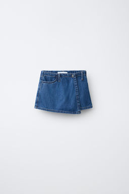 FALDA BERMUDA DENIM / Azul