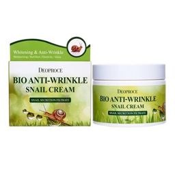 DEOPROCE BIO ANTI WRINKLE SNAIL CREAM Крем для лица против морщин с муцином улитки  фото 2