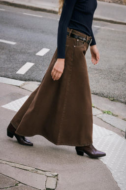 Z1975 DENIM MIDI TIERED SKIRT - Zara фото 4