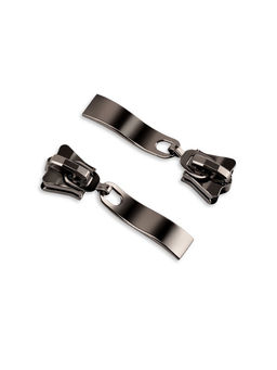 Бегунок для молнии «Трактор», №8, прямоугольный, автоматический, 10 шт., цвет чёрный никель