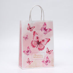 Цена за 2 шт. Пакет подарочный крафтовый Прекрасных моментов 18?8?25 см, 120 г/м?