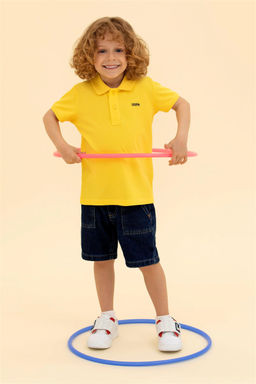 Желтая базовая футболка-поло для мальчика Неожиданная скидка в корзине - U.s. polo assn фото 2