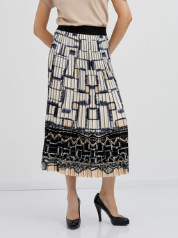 юбка плиссированная с абстрактным узором - Glenfield фото 6