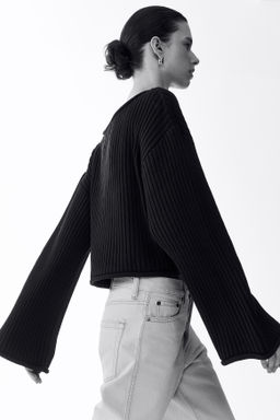 Jersey de punto acanalado con escote barco - H&m фото 7