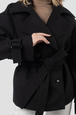 01-12222 Пальто женское демисезонное (пояс) - El podio фото 6