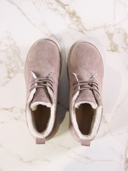 Ботинки 308.патрицияka.Капучино замша R/шерсть