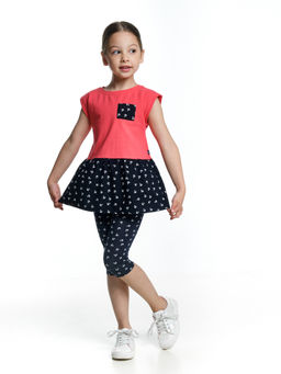 Футболка для девочки UD 1422 коралловый - Mini maxi фото 2