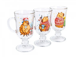 Кружка ГЛИНТВЕЙН НОВОГОДНЯЯ КАПИБАРА 200мл