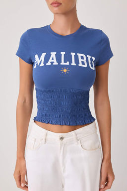 Ind_go Fitted/V_cuda Oturan Bask_l_ Gipeli _rme T-Shirt TWOSS26TS00382 - Trendyolmilla фото 3