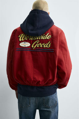 BOXY FIT EMBROIDERED JACKET - Zara фото 7