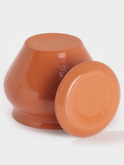 Горшочек под жаркое с крышкой Вятская керамика «Терракота», 700 мл, оранжевый