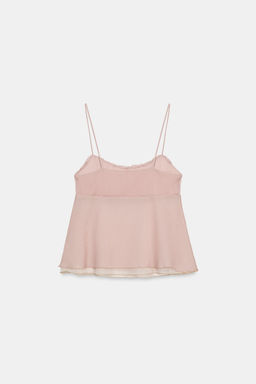 TOP LENCERO FRUNCES / Rosa claro - Zara фото 7