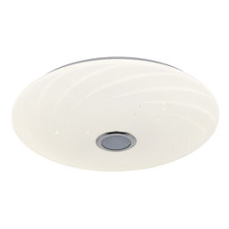 ULI-D291 72W/SW+RGB/50 MERCURY Cветильник светодиодный накладной. Диммируемый. Пульт ДУ (в/к). Встроенная Bluetooth колонка. Теплый свет(3000К)/Белый свет(4000К)/Дневной свет(6500К)/RGB. 5700Лм. TM Uniel