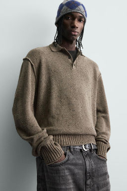 RELAXED FIT KNIT POLO SHIRT - Zara фото 8