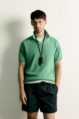 POLO PUNTO REGULAR FIT ESTRUCTURA / Verde - Zara фото 2