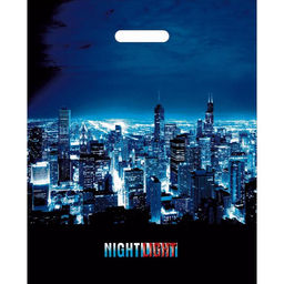 Цена за 50 шт. Пакет «Ночные огни», полиэтиленовый с вырубной ручкой, 38×47 см, 60 мкм