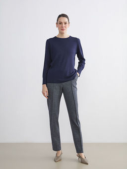 B?y?k Beden Bal?ks?rt? Desenli Kad?n Pantolon