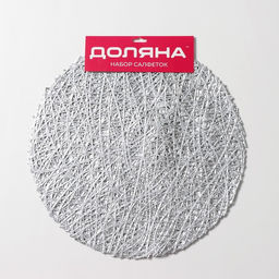 Набор салфеток сервировочных на стол Доляна Паутинка, d=38 см, 4 шт, цвет серебряный  фото 11