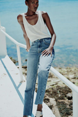 PLAIN LINEN BLEND STRAPPY KNIT TOP - Zara фото 15