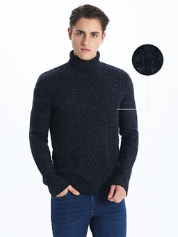 Bal?k?? Yaka Uzun Kollu Erkek Triko Kazak