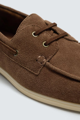ZAPATO N?UTICO PIEL / Marr?n - Zara фото 6