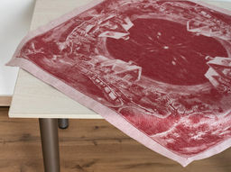 Скатерть столешница 14С-27ЯК 84*84 "Рождественская ночь" цв. красный