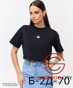 Женская однотонная футболка