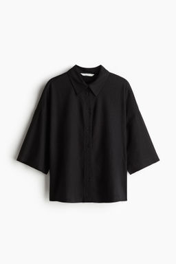 Camisa en mezcla de lino