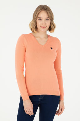 Женский базовый свитер с лососем Неожиданная скидка в корзине
