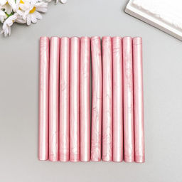 Цена за 10 шт. Сургуч для печати стержень «Розовая пудра», 13.2×1.1 см