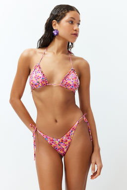 TRENDYOLMILLA Cicek Desenli Baglamal? Brazilian Bikini Alt? TBESS24BA00117 фото 3