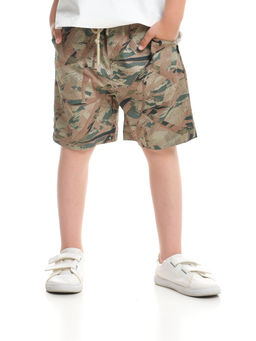 Шорты из плащевки для мальчика 33-2713 хаки - Mini maxi фото 3