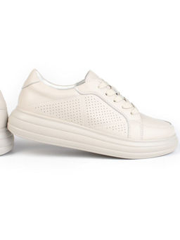 05-PDE32-2 BEIGE Кроссовки женские (натуральная кожа)