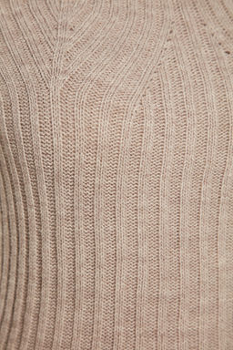 TRENDYOLMILLA Kiremit Midi Triko Kalp Yaka Elbise TWOAW24EL00212  фото 8