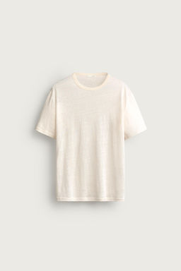 CAMISETA RELAXED FIT 100% LINO / Crudo - Zara фото 7