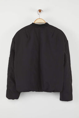 Siyah Regular Kal?p Bomber Elyafl? Sisme Mont TWOAW26MO00111 - Trendyolmilla фото 8