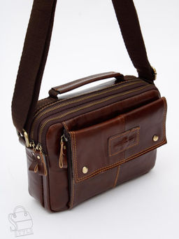 Сумка мужская кожаная 9129TR d.brown Tough Ruder  в Новосибирске