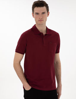 Bordo Regular Fit %100 Pamuk Polo Yaka Basic Ti__rt - Pierre cardin фото 3