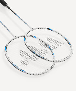 Набор для бадминтона Wish Steeltec 9 (2 ракетки + 2 волана), белый/синий  фото 3