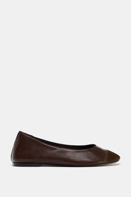 LEATHER BALLERINAS - Zara фото 19