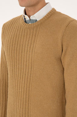 Erkek Comfort Fit Bisiklet Yaka Hardal Kazak - U.s. polo assn фото 7