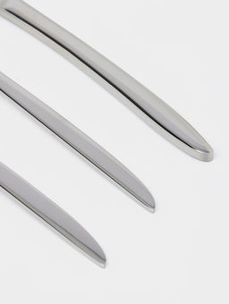 Набор столовых приборов Magistro Flow, 24 предмета, нержавеющая сталь, серебристый фото 2