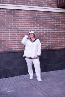 Костюм PlusSize, молочный - Knitka wear фото 2