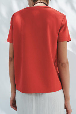 SHORT SLEEVE INTERLOCK T-SHIRT - Zara фото 26