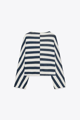 STRIPED BATWING SLEEVE TOP - Zara фото 8